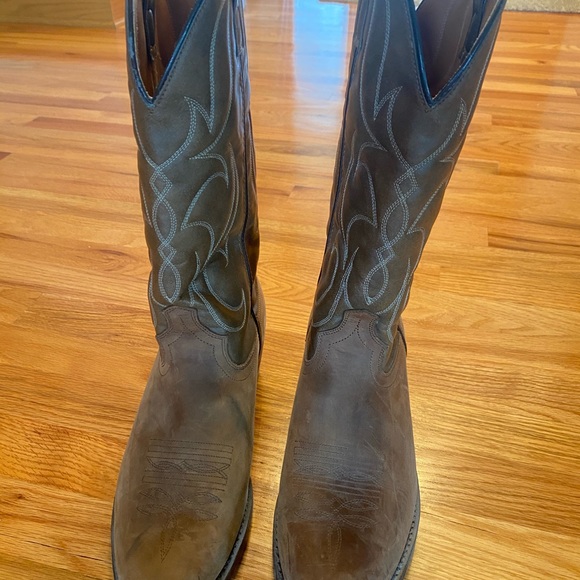 Men’s Brown Cowboy Boots - Size 9.5 - Picture 3 of 5